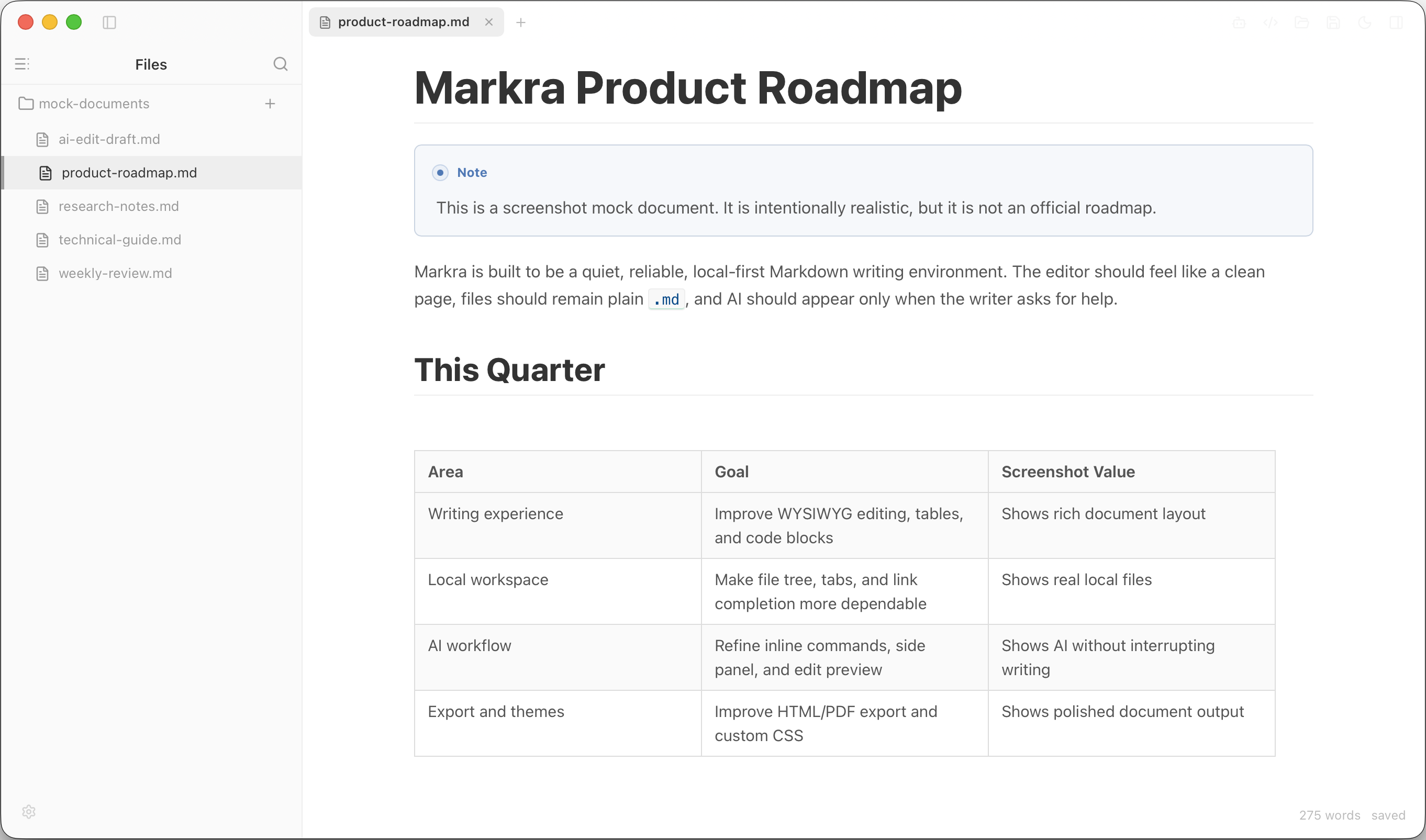 Markra 编辑器截图